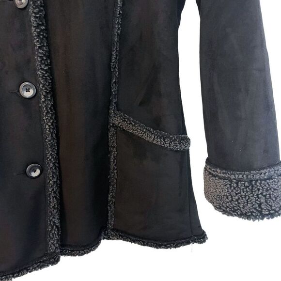 L.L.Bean Faux Shearling Suede Coat - Picture 5 of 10